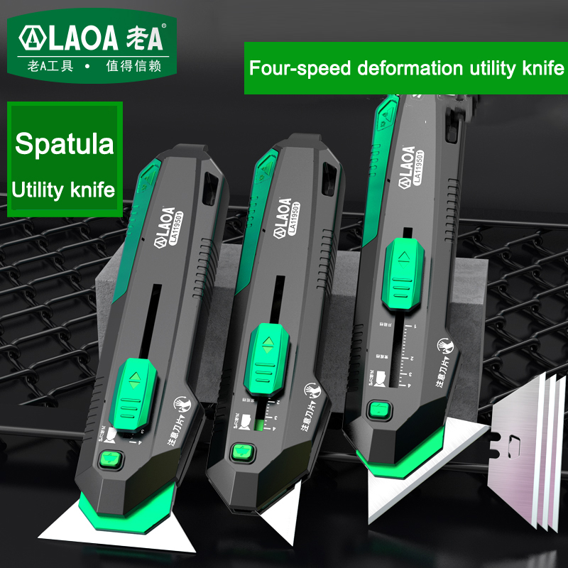 Heavy Equipment Scraper - LAOA Four-speed multifunctional deformation utility knife