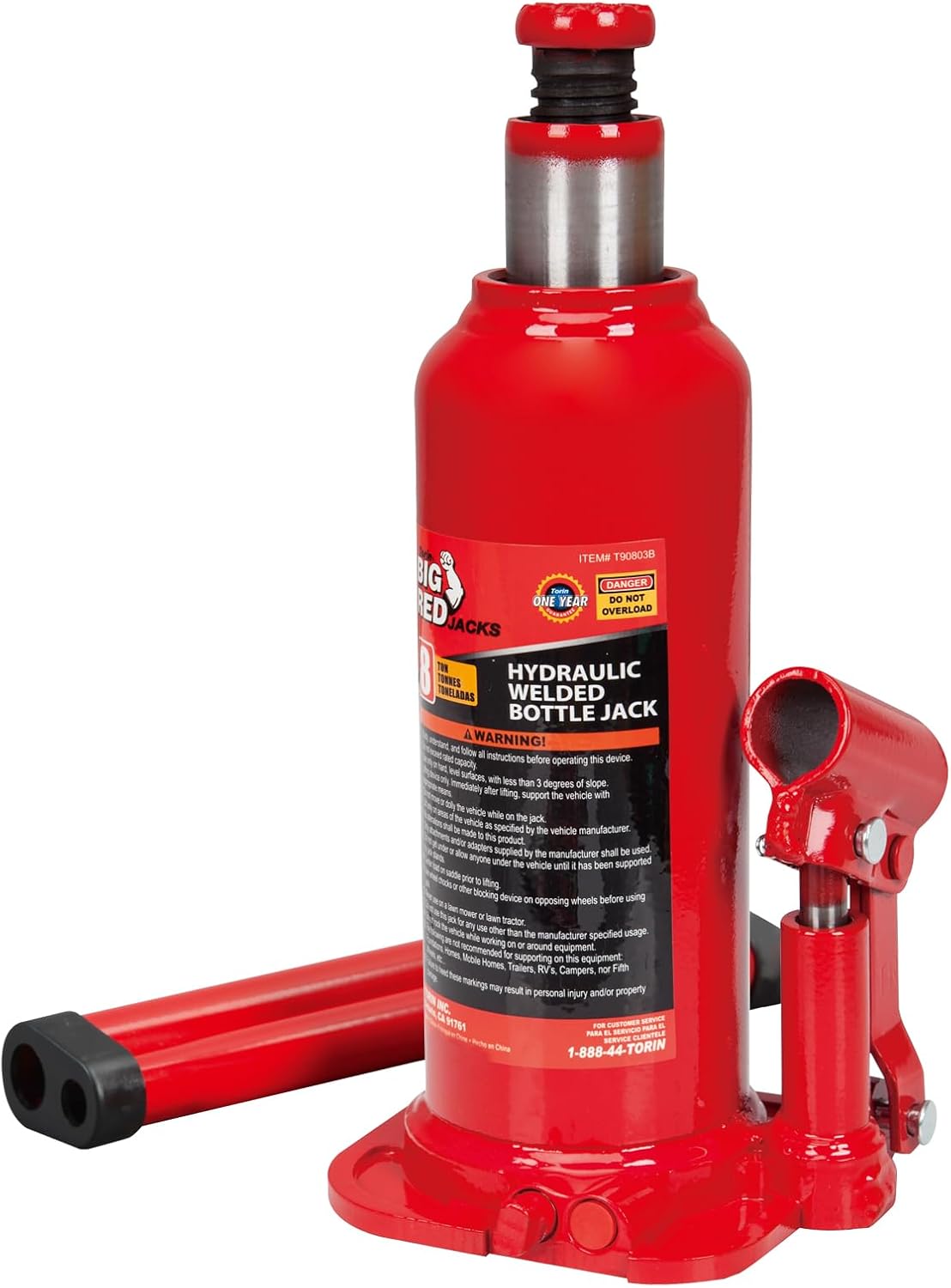 Welding Heavy Equipment - 8 Ton Hydraulic Welded Bottle Jack,
