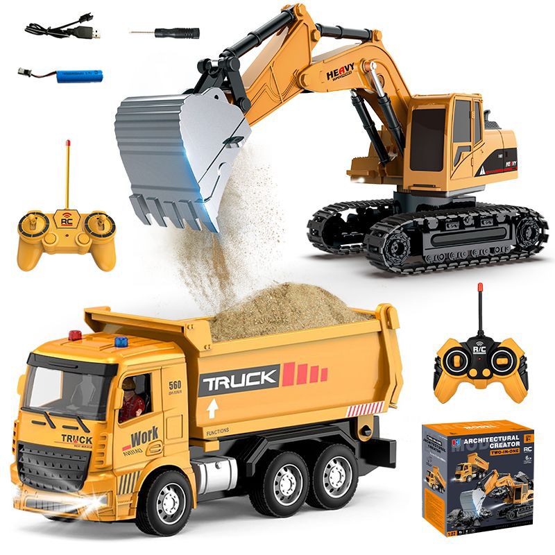 Heavy Equipment Games - Alloy Remote Control Excavator Toy Car