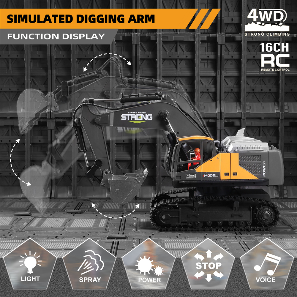 HJ Models 689-714A 1/16 2.4G 1 - Heavy Equipment Games recension och pris