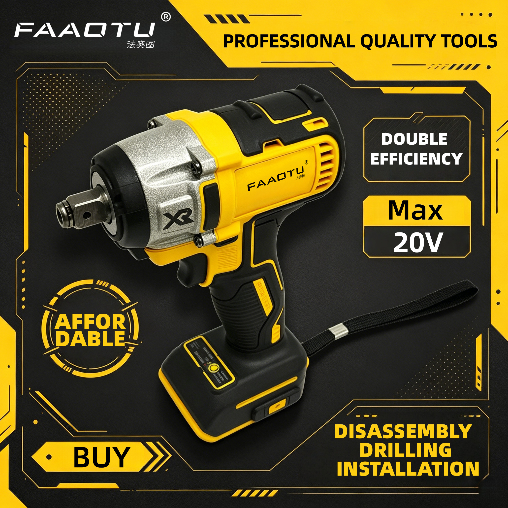 FAAOTU 880 Heavy-Duty Drill Dr - Heavy Equipment Battery recension och pris