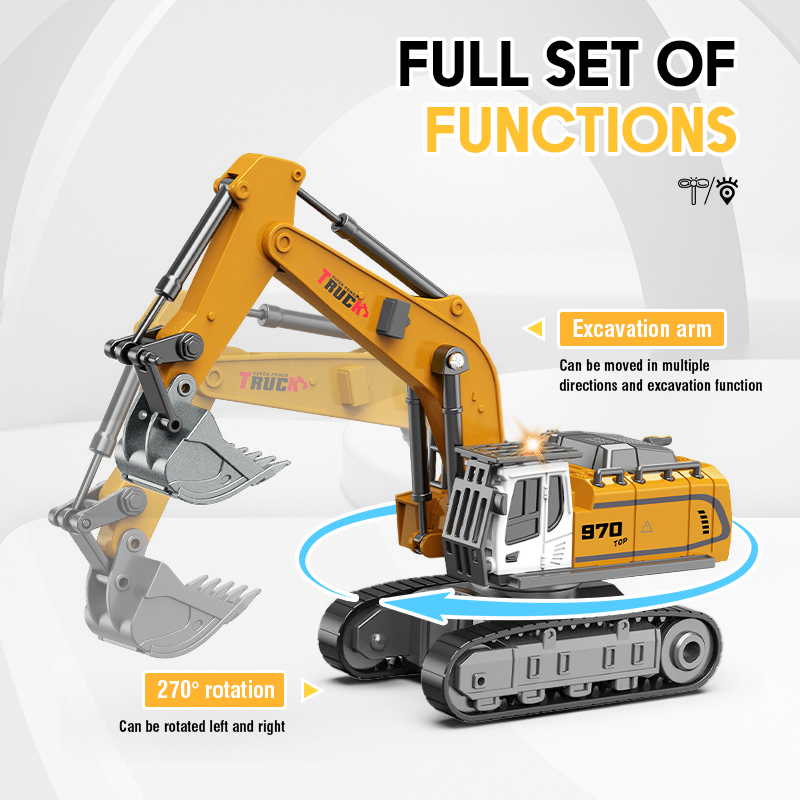 1/64 Mini RC Excavator Crawler - Heavy Equipment Games recension och pris