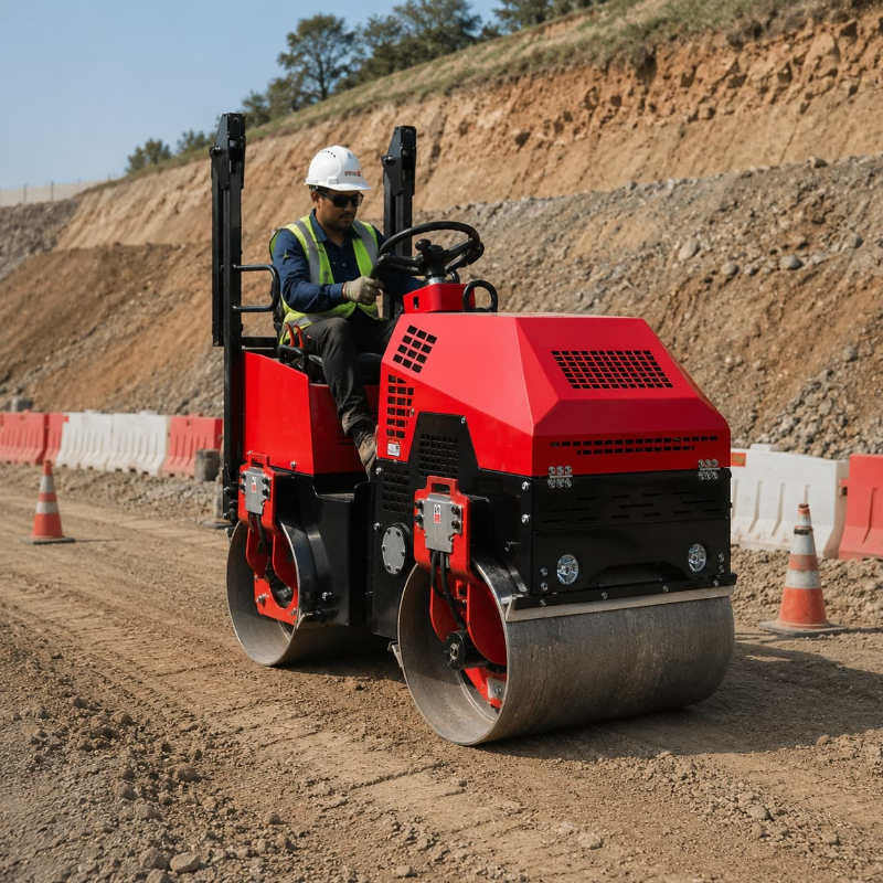 Double Drum Vibratory Road Rol - Heavy Equipment For Construction recension och pris