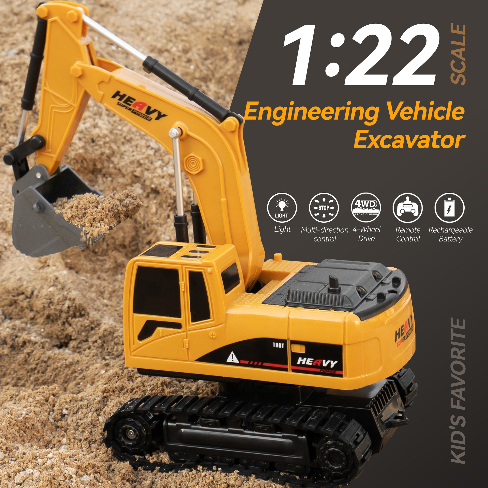 Alloy Remote Control Excavator - Heavy Equipment Games recension och pris