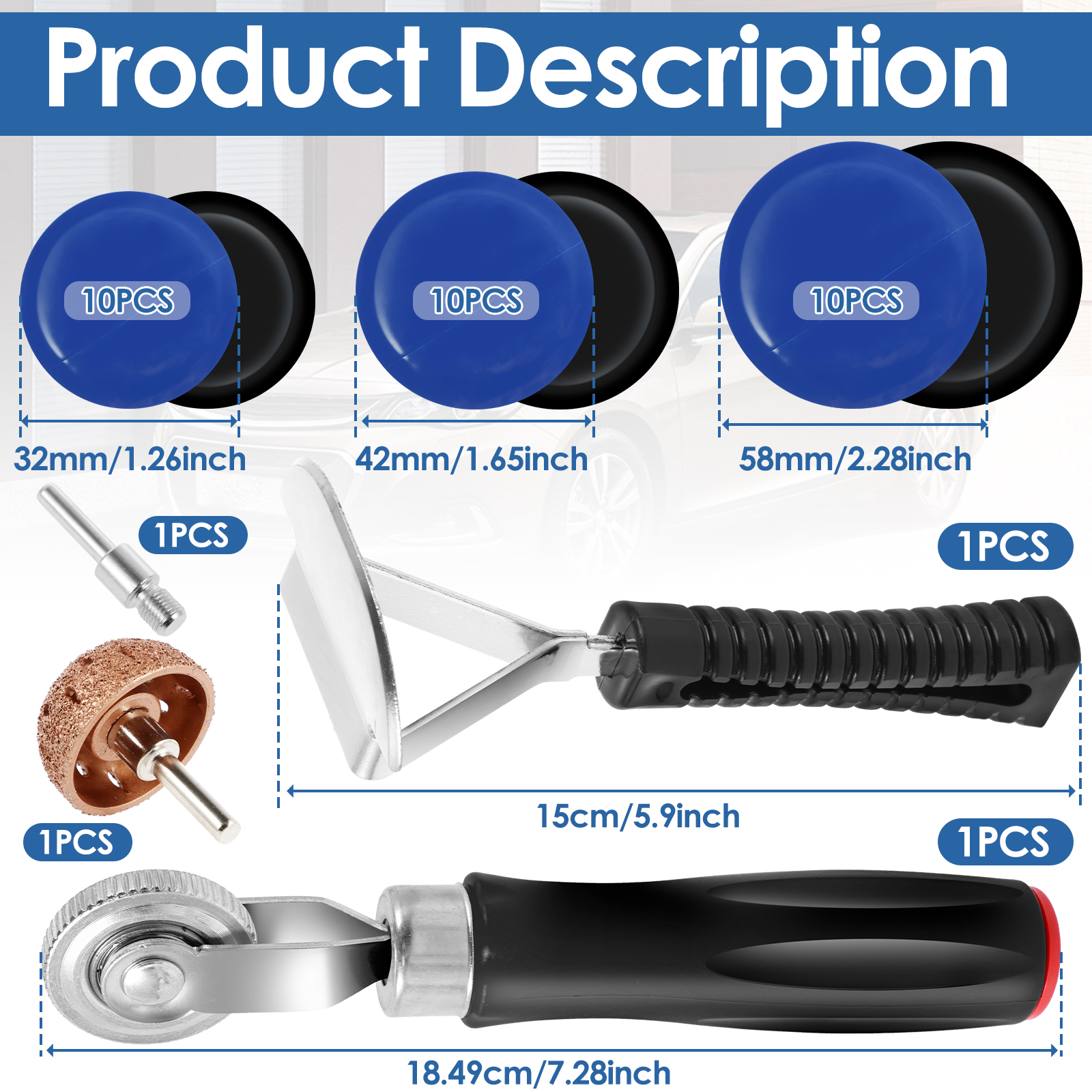 1Set Tire Patch Roller Kit Rub - Heavy Equipment Scraper recension och pris