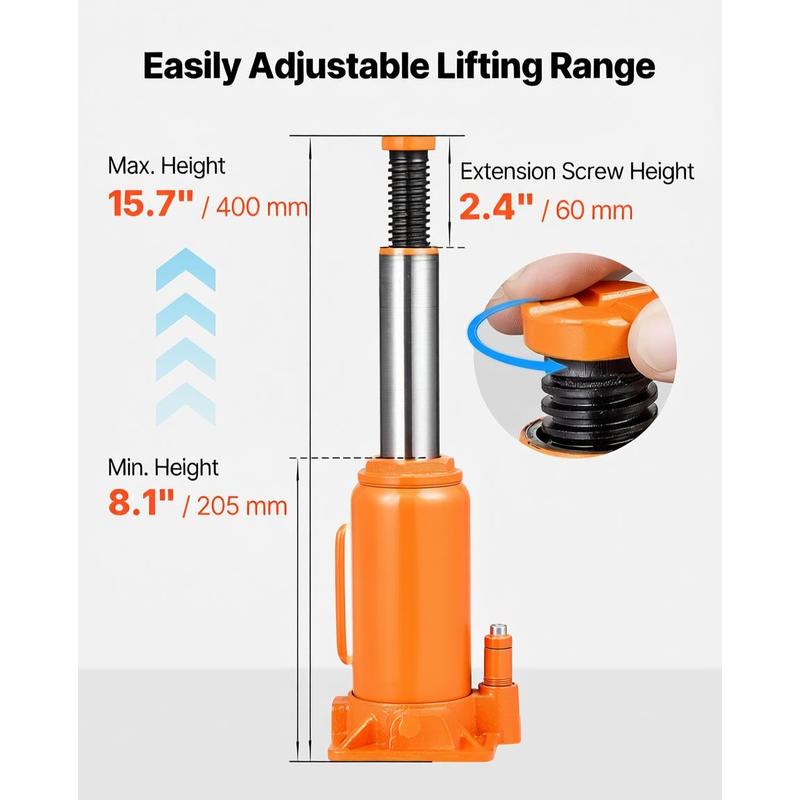 Hydraulic Bottle Jack, 12 Ton  - Welding Heavy Equipment recension och pris